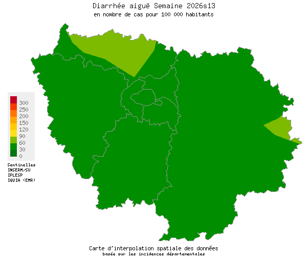 Semaine 202613 - Diarrhée aiguë - Activité faible en Ile-de-France