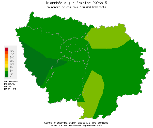 Semaine 202615 - Diarrhée aiguë - Activité faible en Ile-de-France