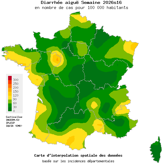 Semaine 202616 - Diarrhée aiguë - Activité faible en médecine générale