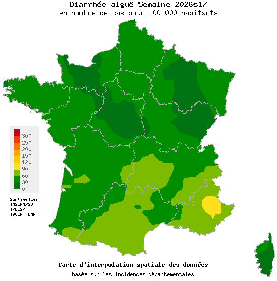 Semaine 202617 - Diarrhée aiguë - Activité faible en médecine générale