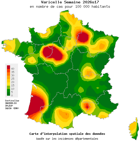 Semaine 202617 - Varicelle - Activité faible en médecine générale