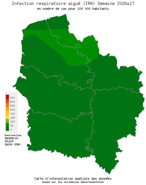 Semaine 202617 - Infection respiratoire aiguë (IRA) - Activité faible en Hauts-de-France