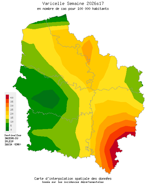 Semaine 202617 - Varicelle - Activité modérée en Hauts-de-France