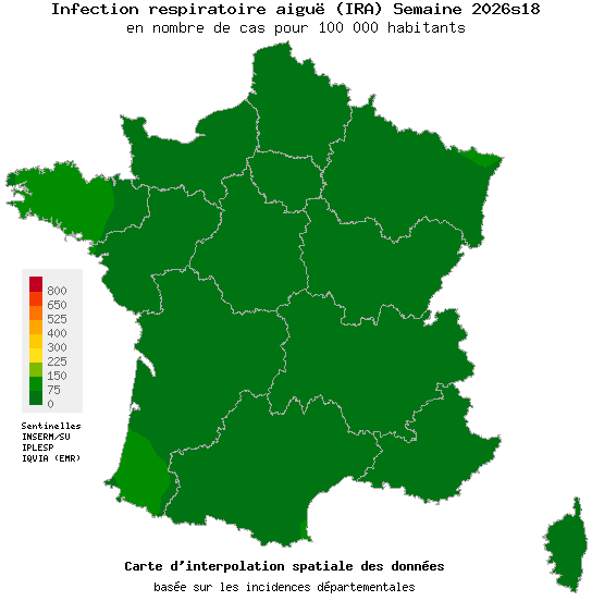 Semaine 202618 - Infection respiratoire aiguë (IRA) - Activité faible en médecine générale
