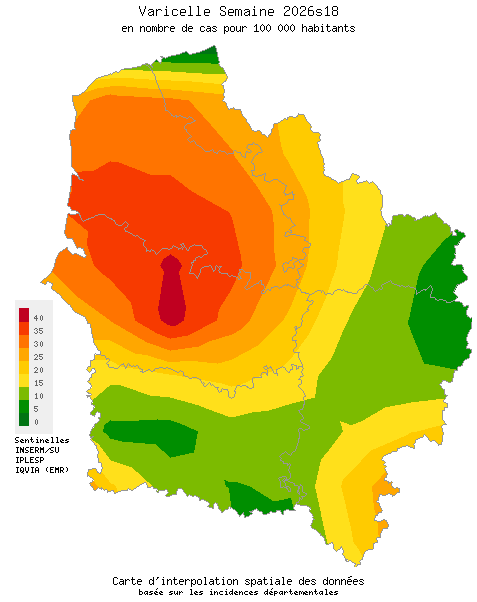 Semaine 202618 - Varicelle - Activité modérée en Hauts-de-France