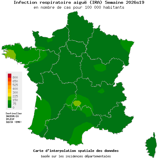 Semaine 202619 - Infection respiratoire aiguë (IRA) - Activité faible en médecine générale
