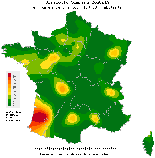 Semaine 202619 - Varicelle - Activité faible en médecine générale