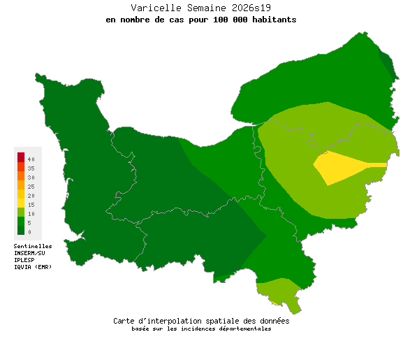 Semaine 202619 - Varicelle - Activité faible en Normandie