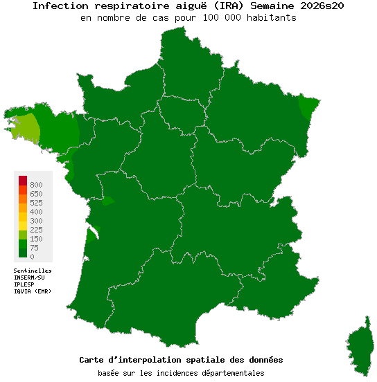 Semaine 202620 - Infection respiratoire aiguë (IRA) - Activité faible en médecine générale