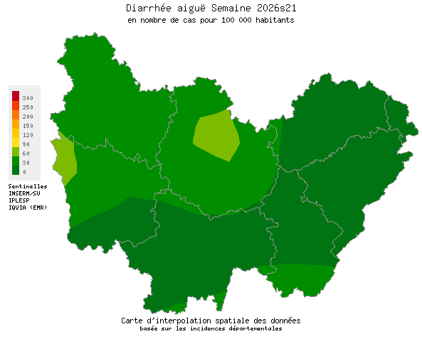 Semaine 202621 - Diarrhée aiguë - Activité faible en Bourgogne-Franche-Comté