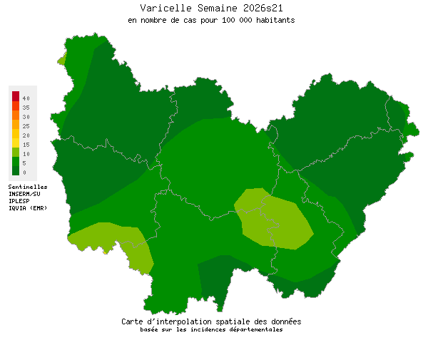 Semaine 202621 - Varicelle - Activité faible en Bourgogne-Franche-Comté
