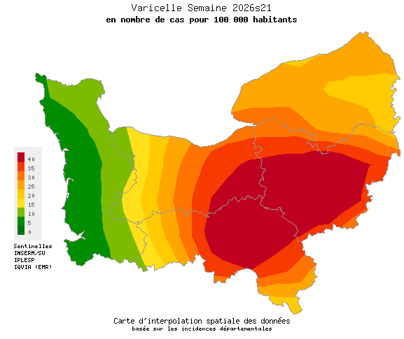 Semaine 202621 - Varicelle - Activité modérée en Normandie