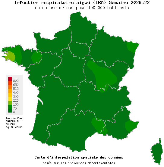 Semaine 202622 - Infection respiratoire aiguë (IRA) - Activité faible en médecine générale