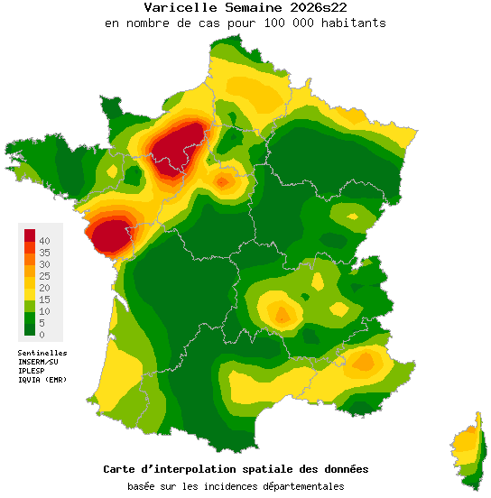 Semaine 202622 - Varicelle - Activité faible en médecine générale