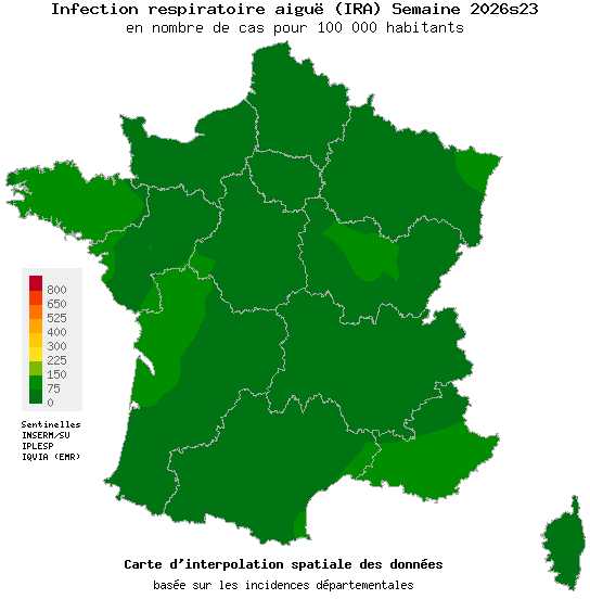 Semaine 202623 - Infection respiratoire aiguë (IRA) - Activité faible en médecine générale