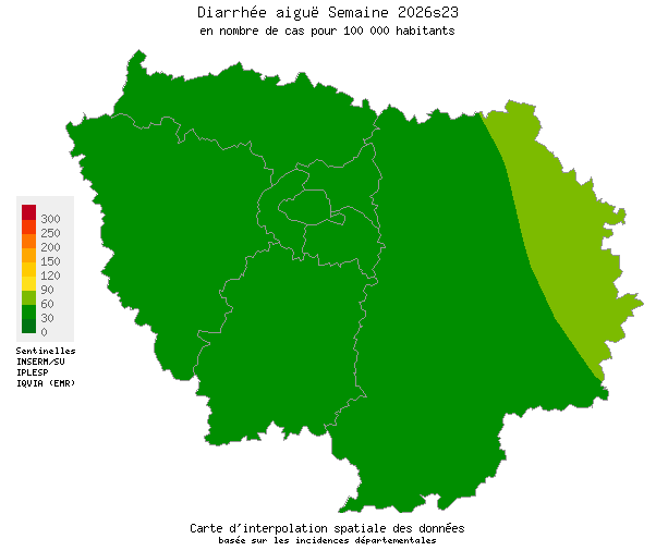Semaine 202623 - Diarrhée aiguë - Activité faible en Ile-de-France