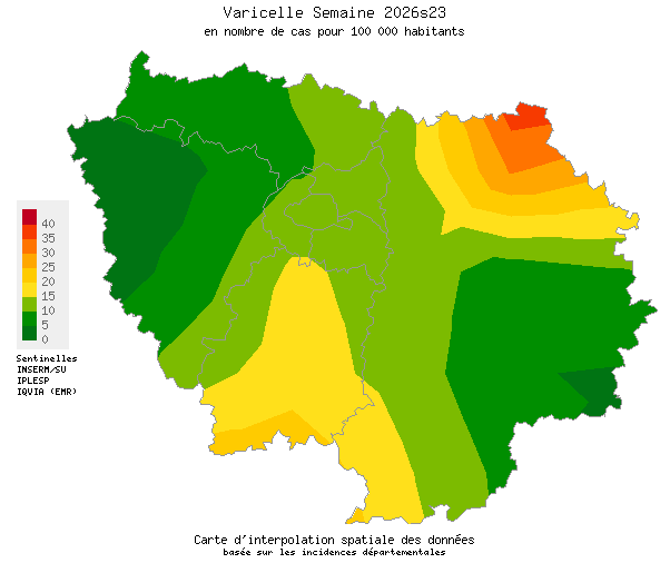 Semaine 202623 - Varicelle - Activité faible en Ile-de-France