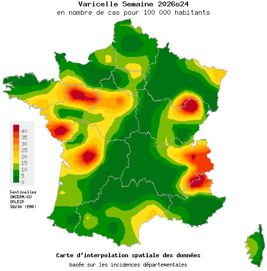 Semaine 202624 - Varicelle - Activité faible en médecine générale