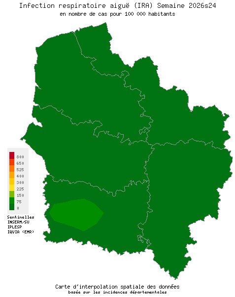 Semaine 202624 - Infection respiratoire aiguë (IRA) - Activité faible en Hauts-de-France