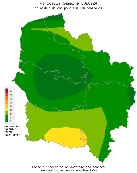 Semaine 202624 - Varicelle - Activité faible en Hauts-de-France
