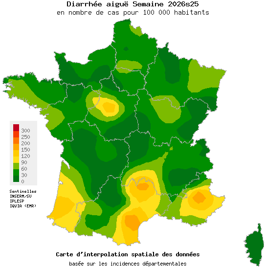 Semaine 202625 - Diarrhée aiguë - Activité faible en médecine générale