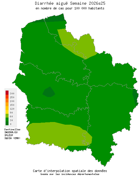 Semaine 202625 - Diarrhée aiguë - Activité faible en Hauts-de-France