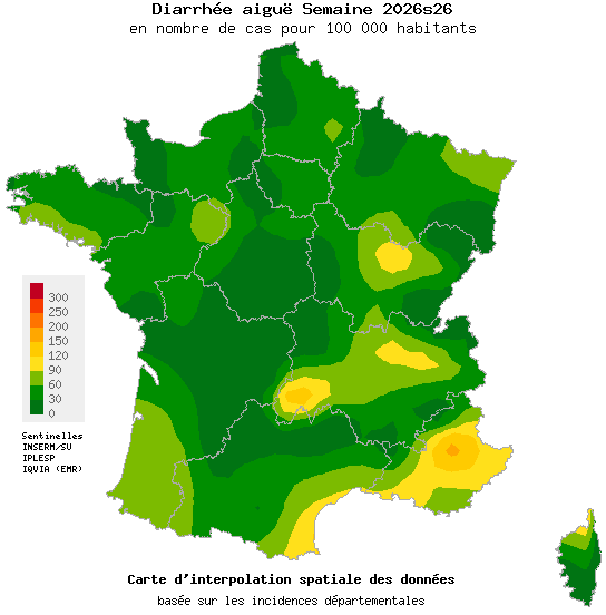 Semaine 202626 - Diarrhée aiguë - Activité faible en médecine générale