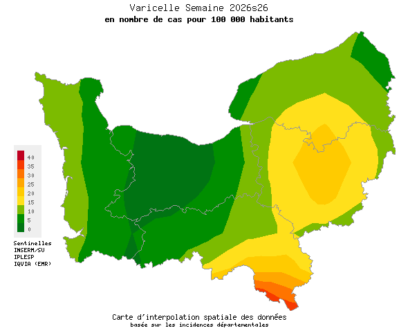 Semaine 202626 - Varicelle - Activité faible en Normandie