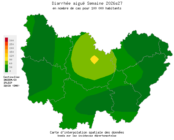 Semaine 202627 - Diarrhée aiguë - Activité faible en Bourgogne-Franche-Comté