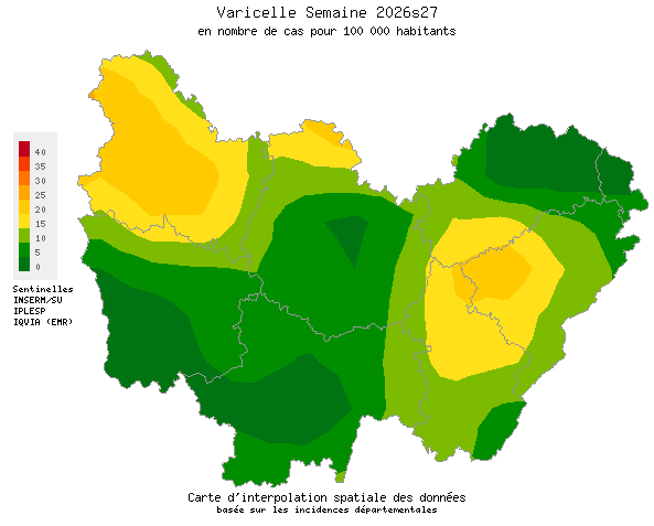 Semaine 202627 - Varicelle - Activité faible en Bourgogne-Franche-Comté