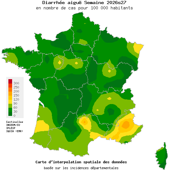 Semaine 202627 - Diarrhée aiguë - Activité faible en médecine générale