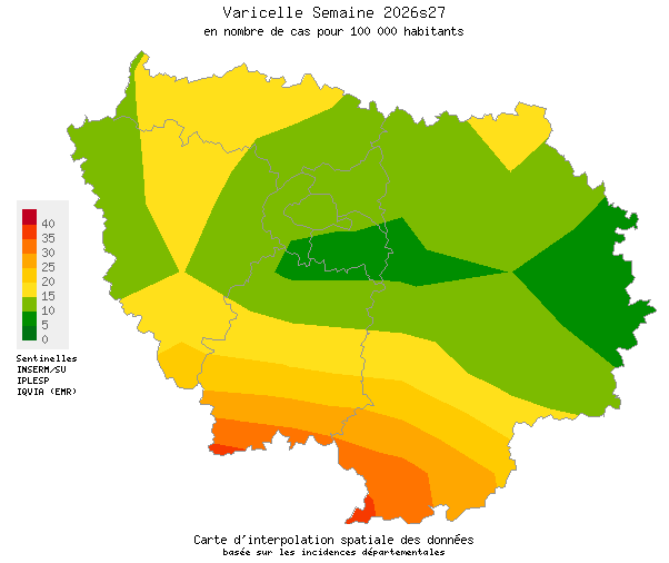 Semaine 202627 - Varicelle - Activité faible en Ile-de-France
