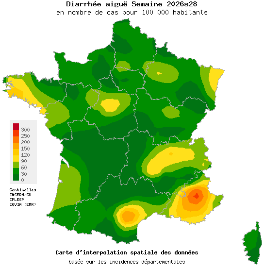 Semaine 202628 - Diarrhée aiguë - Activité faible en médecine générale