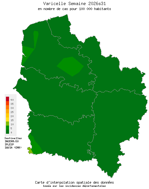 Semaine 202631 - Varicelle - Activité faible en Hauts-de-France