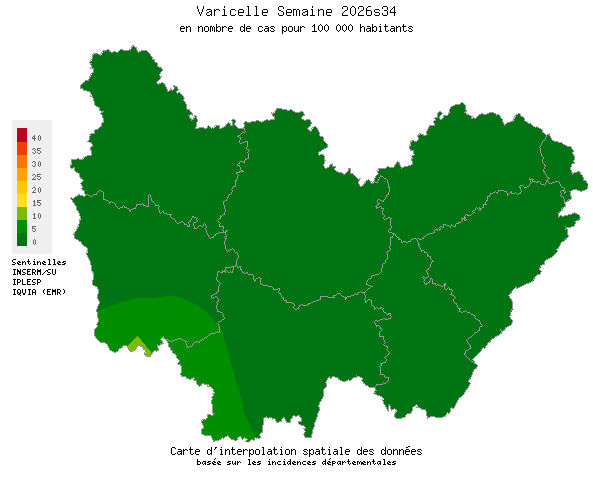 Semaine 202634 - Varicelle - Activité faible en Bourgogne-Franche-Comté