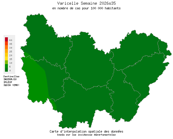 Semaine 202635 - Varicelle - Activité faible en Bourgogne-Franche-Comté