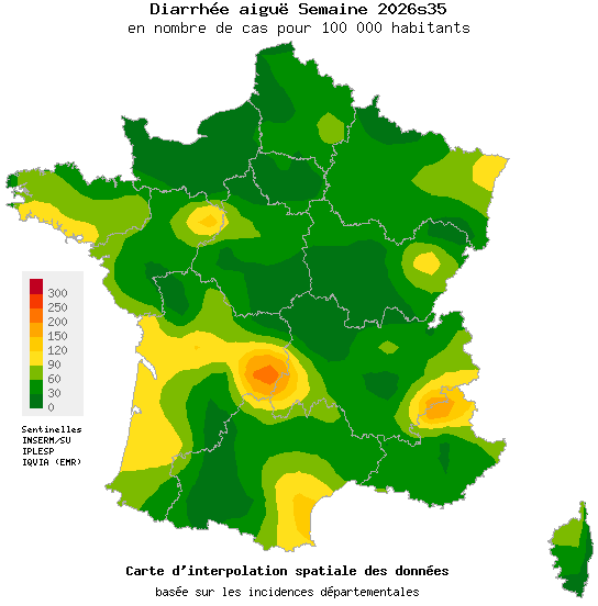 Semaine 202635 - Diarrhée aiguë - Activité faible en médecine générale