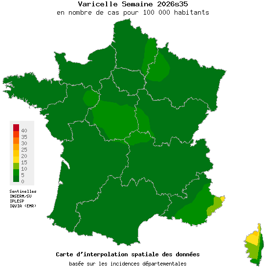 Semaine 202635 - Varicelle - Activité faible en médecine générale