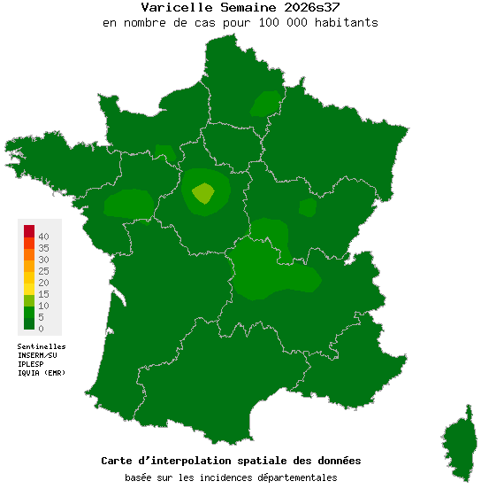 Semaine 202637 - Varicelle - Activité faible en médecine générale