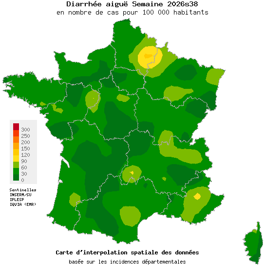 Semaine 202638 - Diarrhée aiguë - Activité faible en médecine générale
