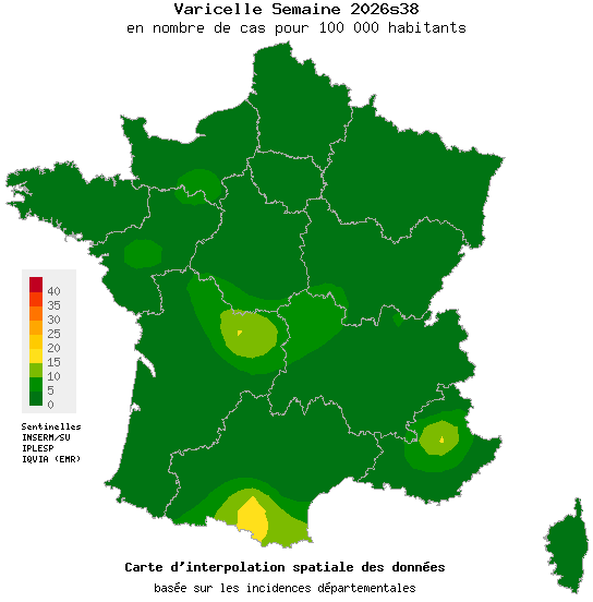 Semaine 202638 - Varicelle - Activité faible en médecine générale