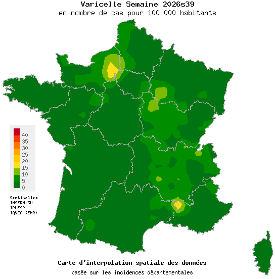 Semaine 202639 - Varicelle - Activité faible en médecine générale