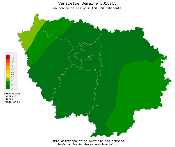 Semaine 202639 - Varicelle - Activité faible en Ile-de-France