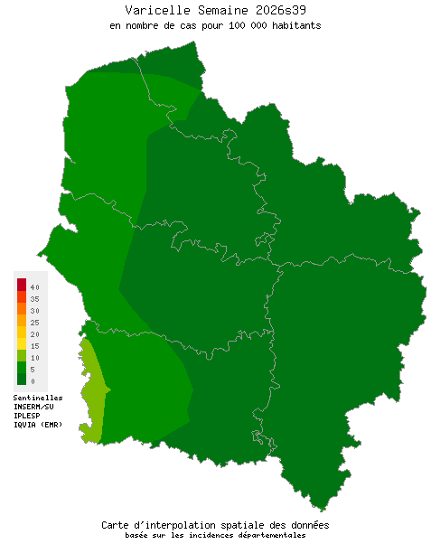 Semaine 202639 - Varicelle - Activité faible en Hauts-de-France