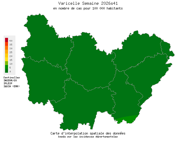 Semaine 202641 - Varicelle - Activité faible en Bourgogne-Franche-Comté