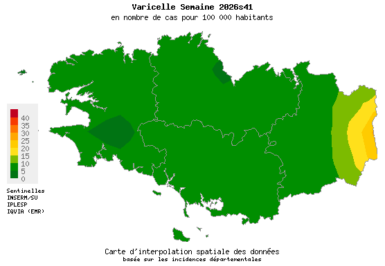 Semaine 202641 - Varicelle - Activité faible en Bretagne