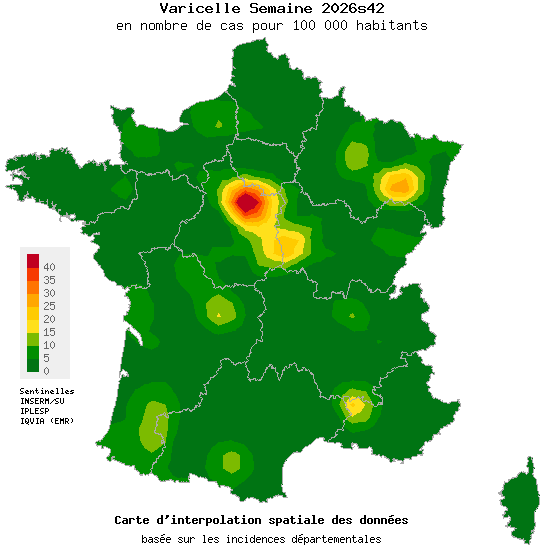 Semaine 202642 - Varicelle - Activité faible en médecine générale